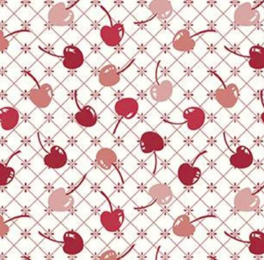 Riley Blake - Cook Book By Lori Holt Cherries Red