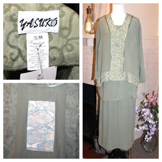Nos With Tags Yasuko Rayon Blends Japanese 3-Piece Vest Tunic Skirt Set Sz Small L13