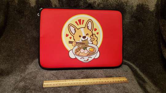 Electronic Sleeve Featuring Corgis - How Cute Is This??? Look Fits A 14" Laptop Or Other Device Eating Ramen Noodles