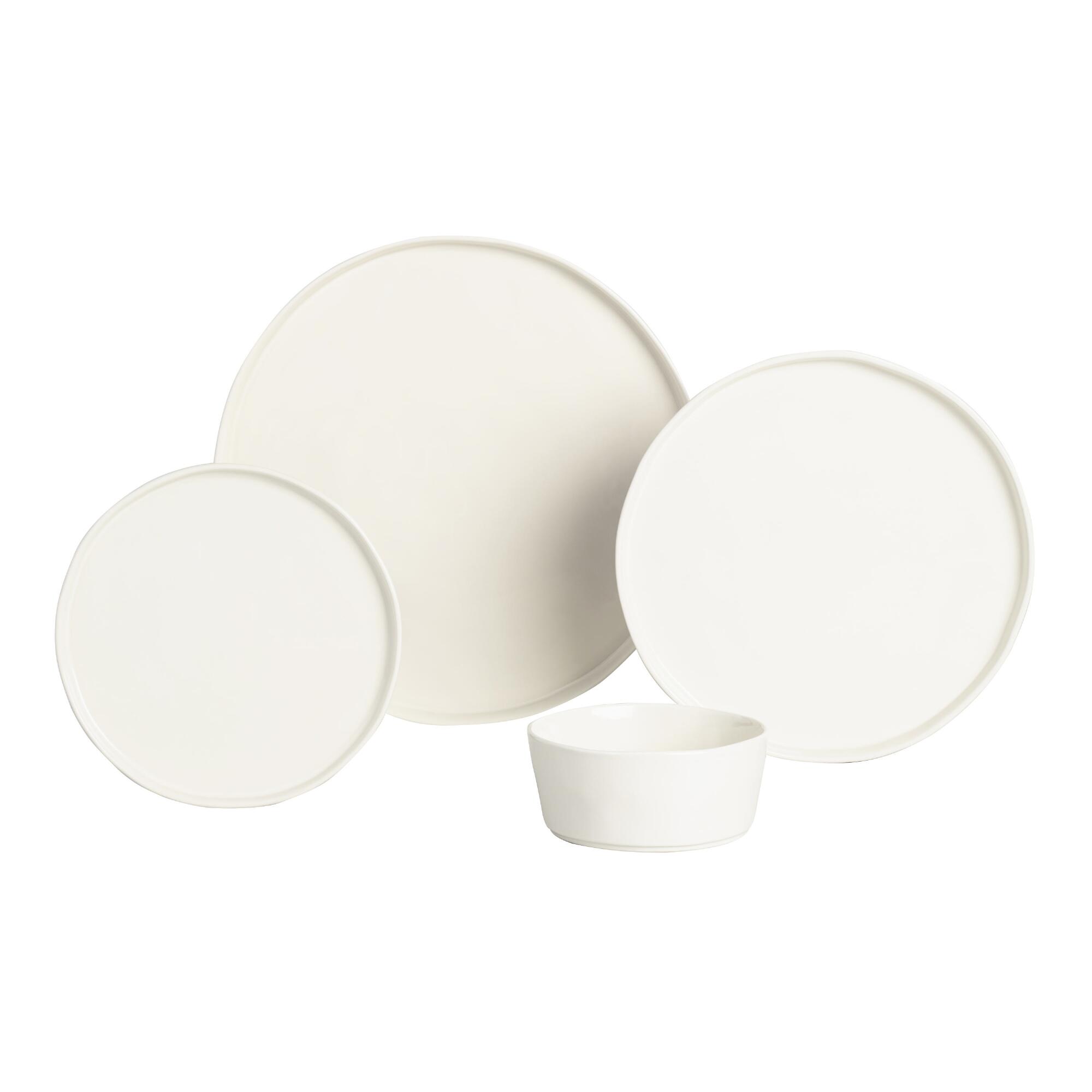 Ivory Organic Rim Mason Dinnerware Collection by World Market