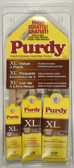 Purdy 3-Pack XL Series Nylon- Polyester Blend Angle Paint Brush | 140853210