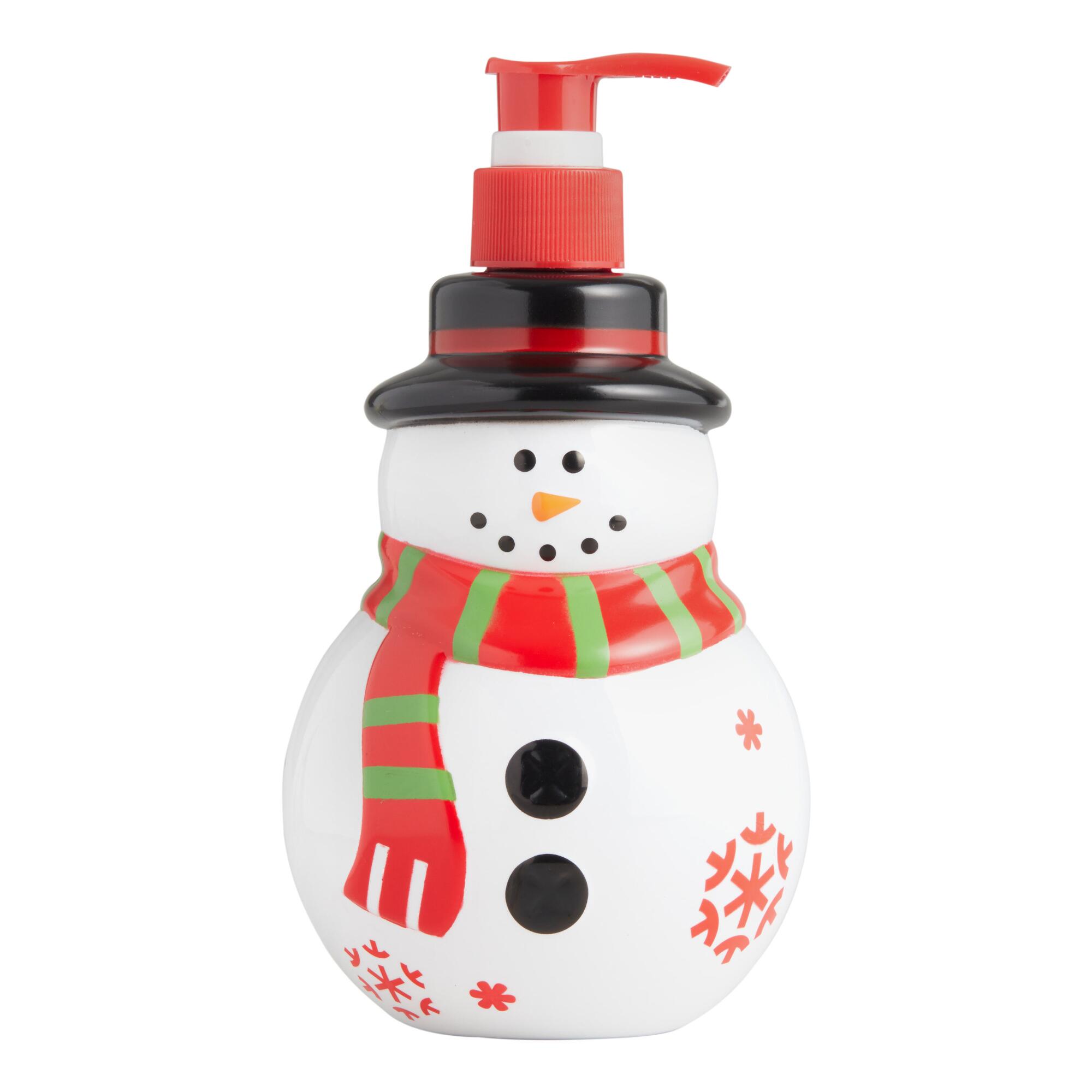 Pier Place Snowman Peppermint Liquid Hand Soap: White - Plastic by World Market