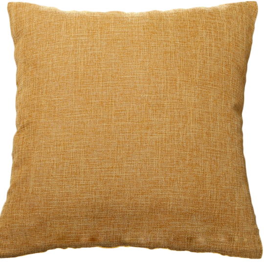Polyester/Linen Blend Cushion Cover Pillow Case Pack of 2, 20''x20'' 12 Colors (Without Inserts) - tan