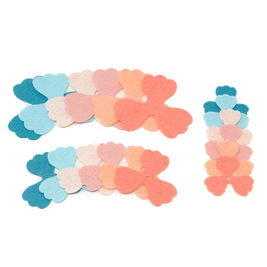 36 Pansy Wool Blend Felt Die Cut Applique Flowers - Tropical Island Colors