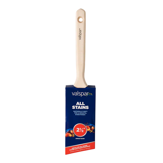 Valspar 2-1/2-in Angle Stain Brush Natural Bristle- Polyester Blend Paint Brush | 883565400