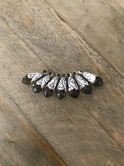 Listing For 1 Teardrop Pendant, Faceted Smoky Quartz Set in Sterling Silver, Handcrafted, Nepalese, Himalayan, Pendants, 27x10 Mm