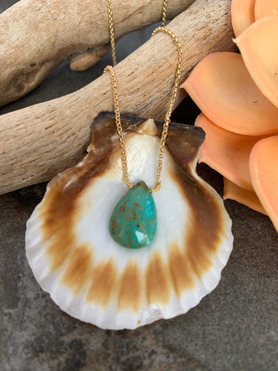Dainty Turquoise Gemstone Pendant