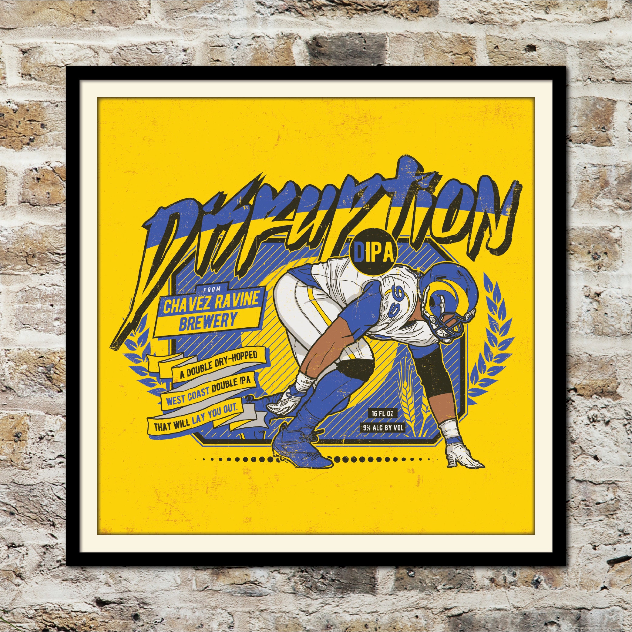 Aaron Donald | Rams Fake Craft Beer Label Print