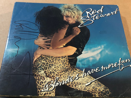 Rod Stewart Signed Autographed Vintage Blondes Have More Fun Record Album Lp