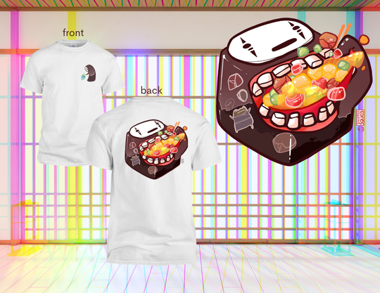 Ready To Ship Bathhouse Spirit T-Shirt 100% Cotton Foodie Gift, Otaku Anime Lovers, Animation, Bath Spirit. in Stock