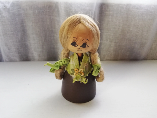 Swedish Wooden Doll Vintage