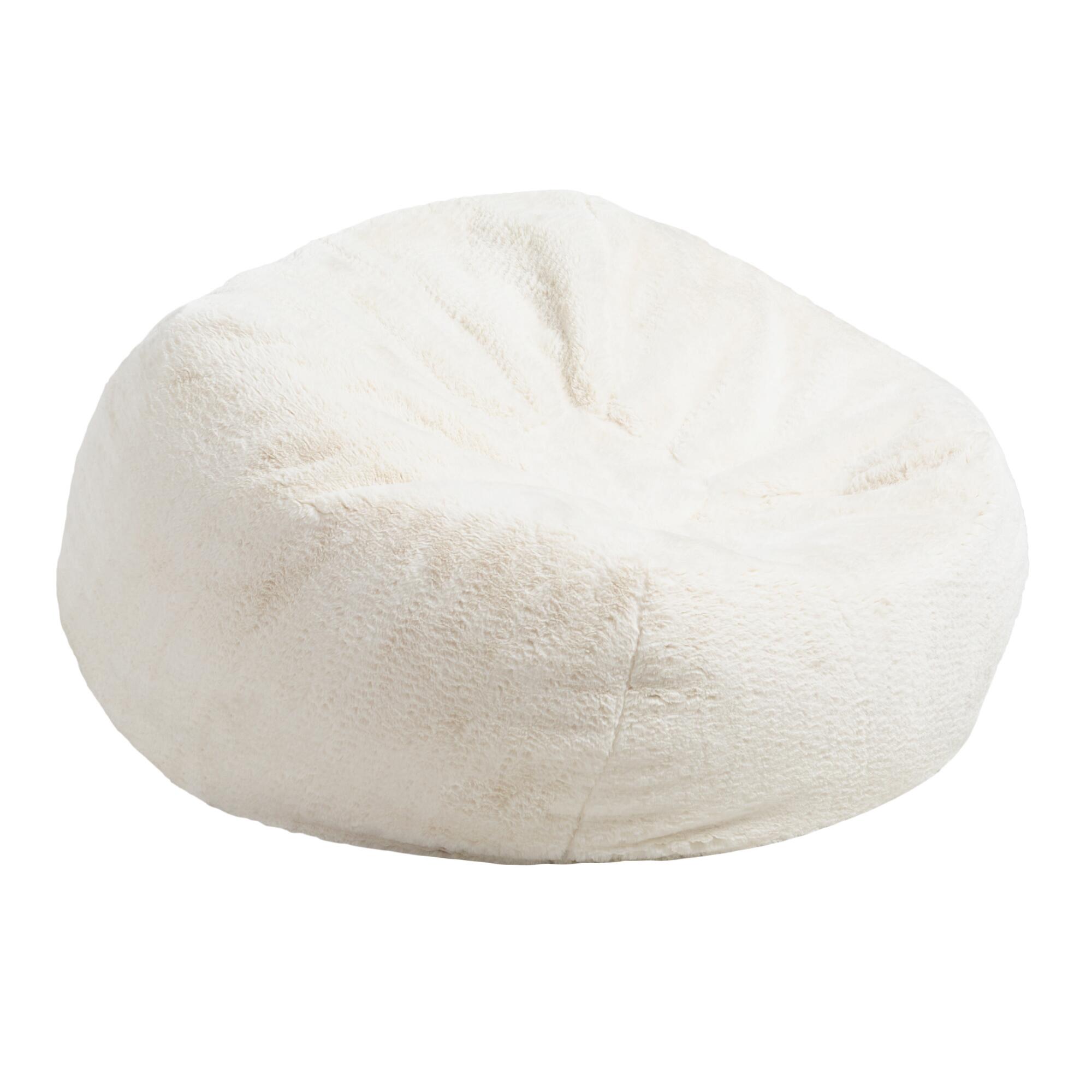 Ivory Patterned Bean Bag Chair by World Market