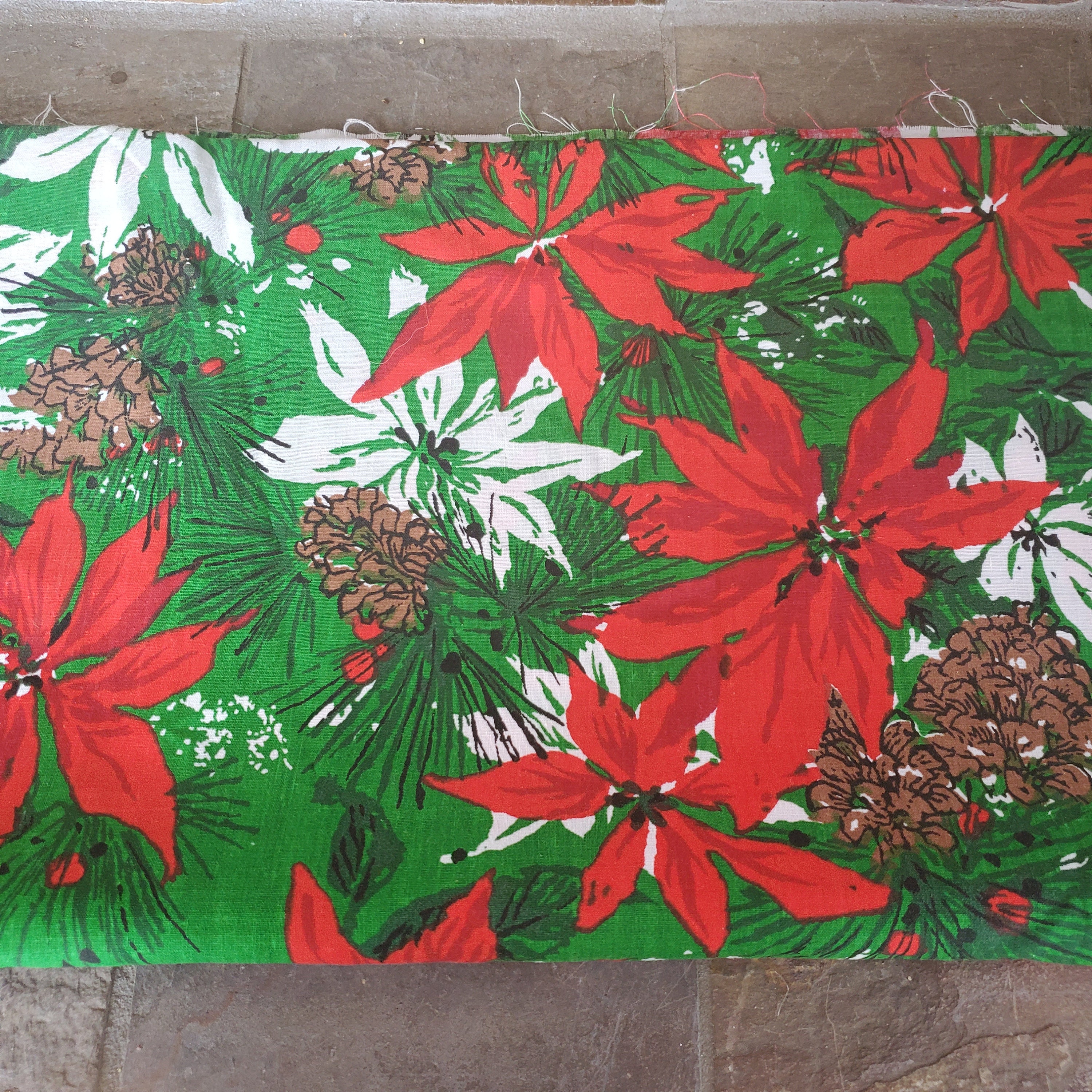 Cotton Polyester Blend Fabric 1.5 Yards Broadcloth 54 X 41 Vintage"