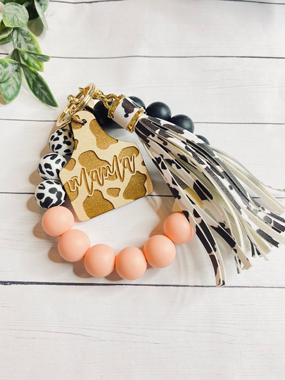 Mama Cow Tag Wristlet