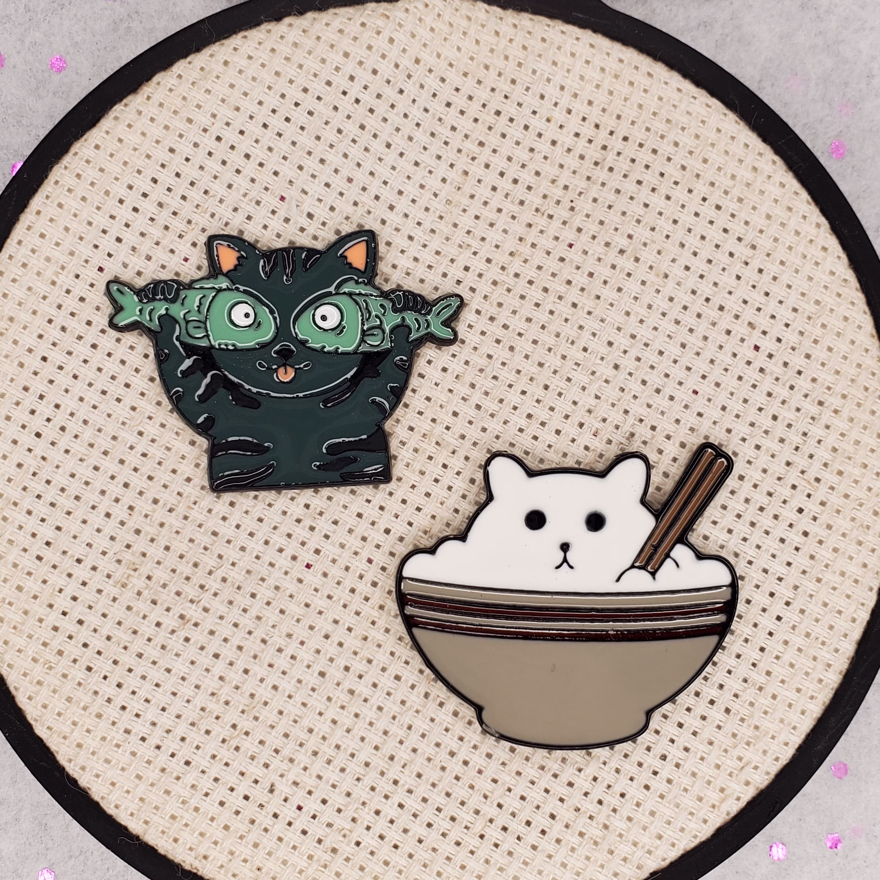 Minder Ramen Cat Needle Minder Magnetic For Cross Stitch, Embroidery, Funny Pin, Or Decorative Magnet