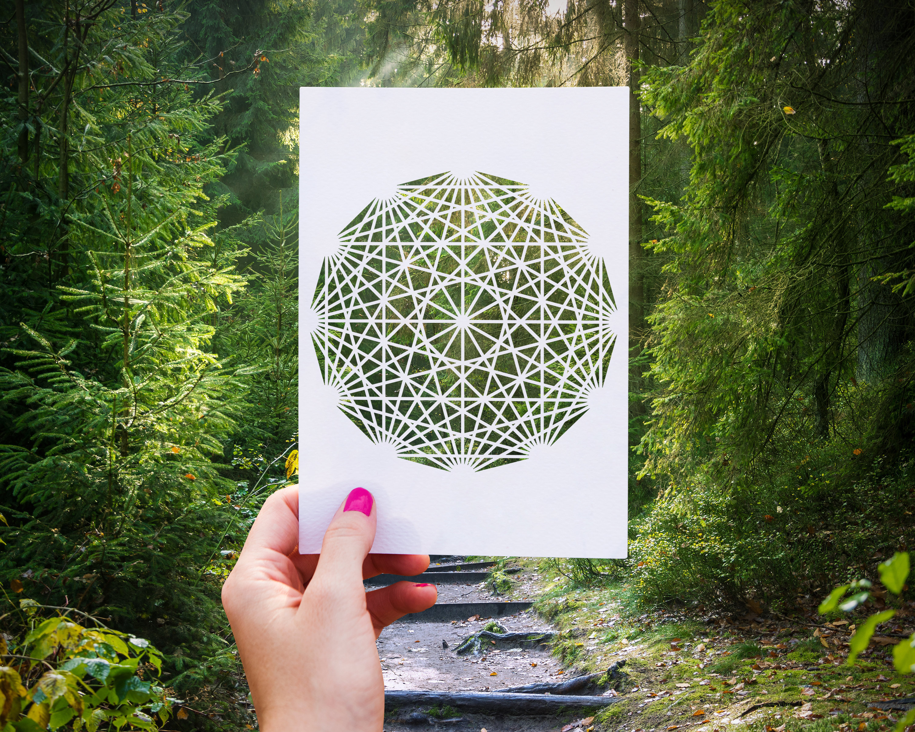 Be Here Now Stencil/Ram Das Sacred Geometry Geometric Airbrush Stencils Spray Paint