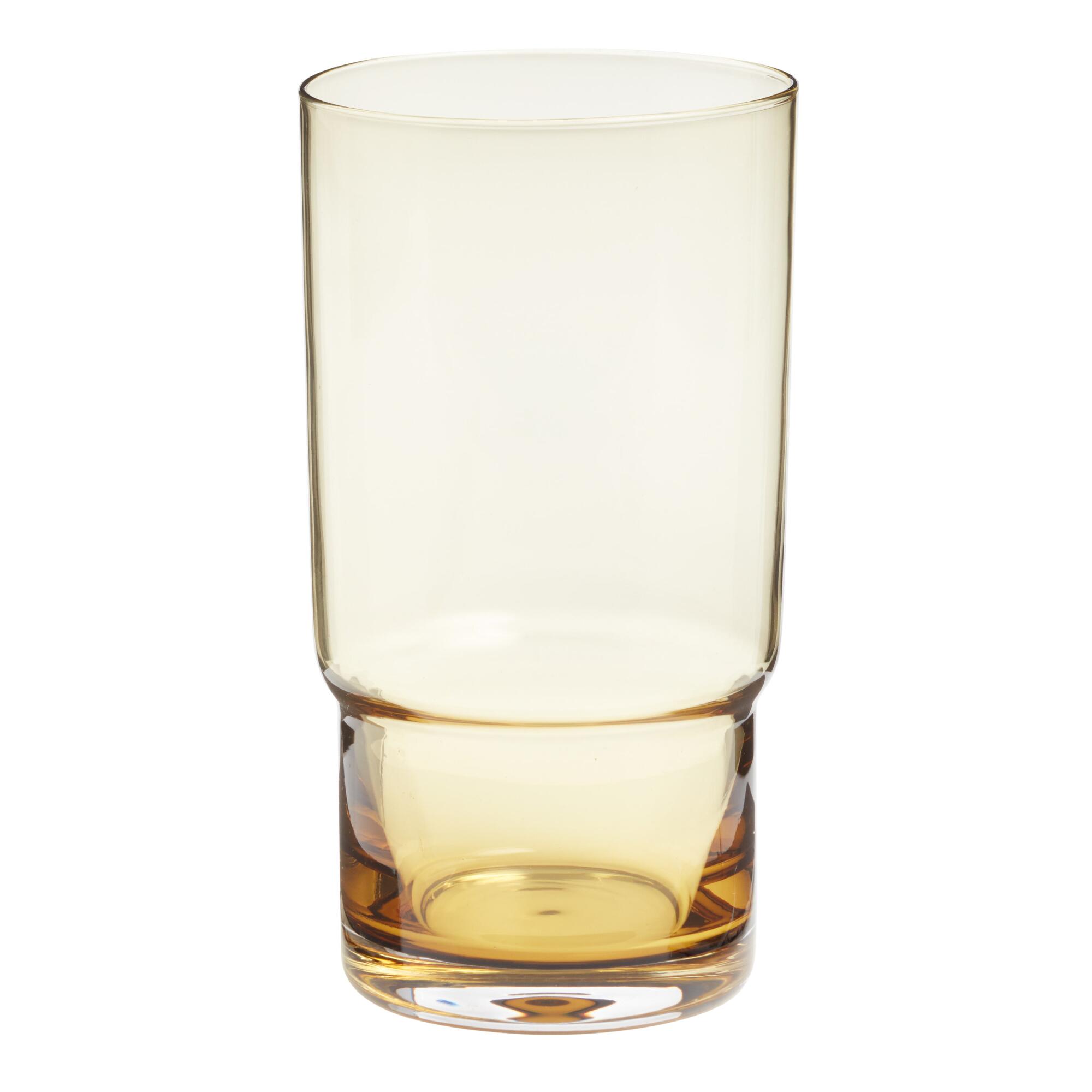 Amber Stackable Highball Glass Set of 2: Orange by World Market