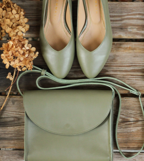 Natural Classic Full Grain Olive Leather Mary Janes, Gift For Her, Boho Style Shoes, Nature Lover