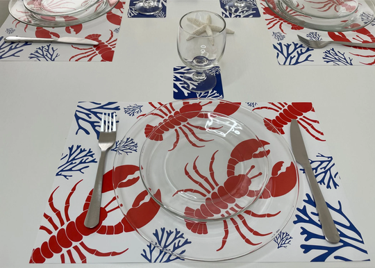Lobster, Set Of 12 11 X 17 Paper Placemats, Beach Party, Summer Decoration, Nautical Decor, Disposable, Table Seafood
