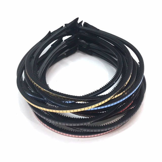 Monochromatic Geometric Headbands Assorted Colors | Sold in Set Of 12 Pieces