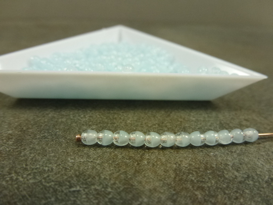 200Pc Baby Blue Opal/Crystal Blend 3mm Czech Glass Druk Smooth Round Beads