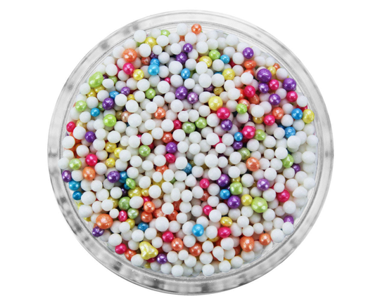 Twinkle Lights Non-Pareils Blend - Our Twinkle Lights Blend Is A Mix Of Non-Pareils in Pearlescent Rainbow & White
