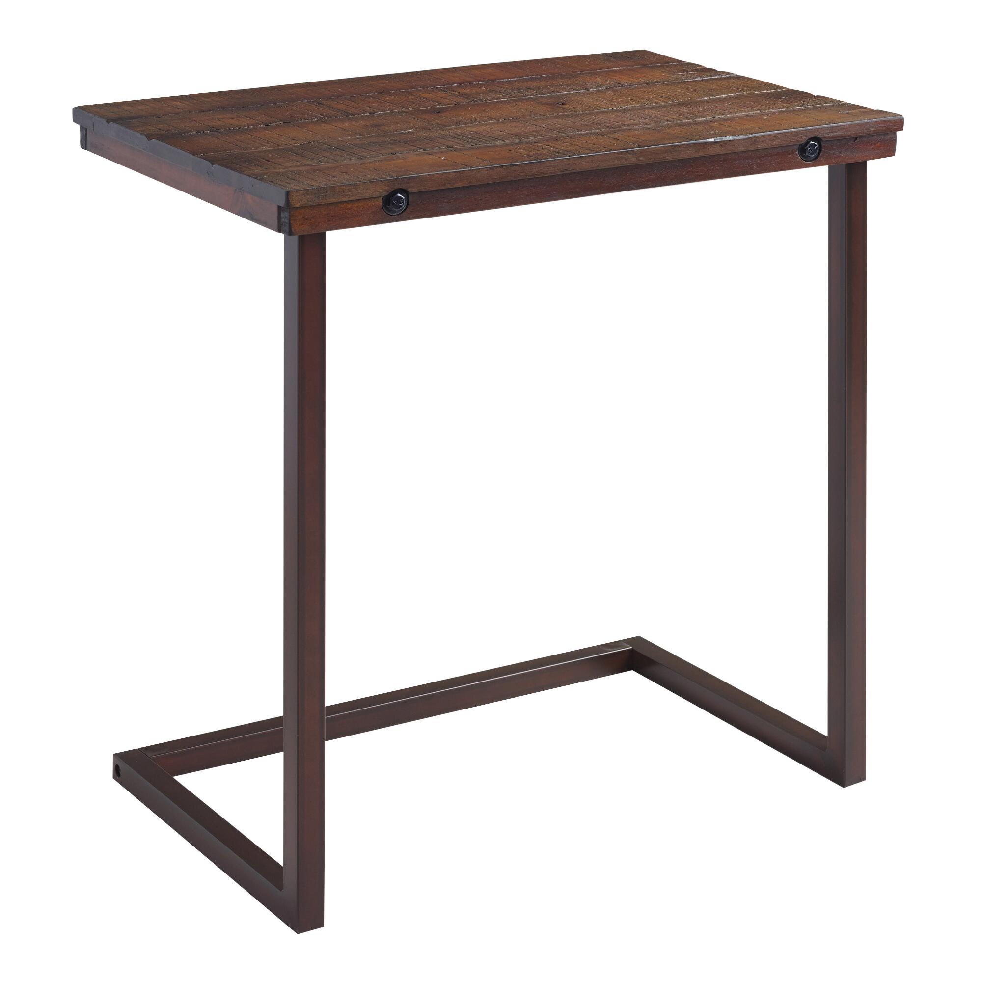 Oversized Wood and Metal Laptop Table: Brown by World Market