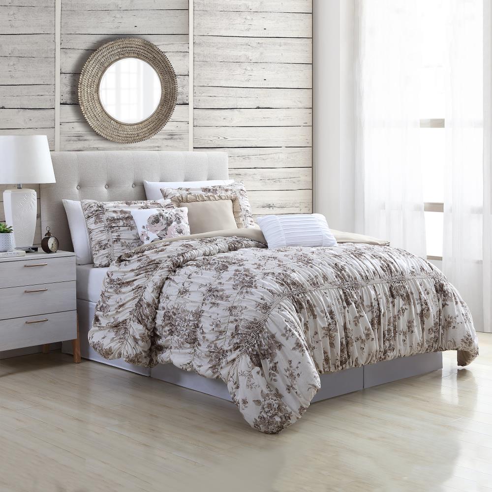 Amrapur Overseas Printed textured comforter set Multi Multi Reversible Queen Comforter (Blend with Polyester Fill) | 3MLTICSE-BFR-QN