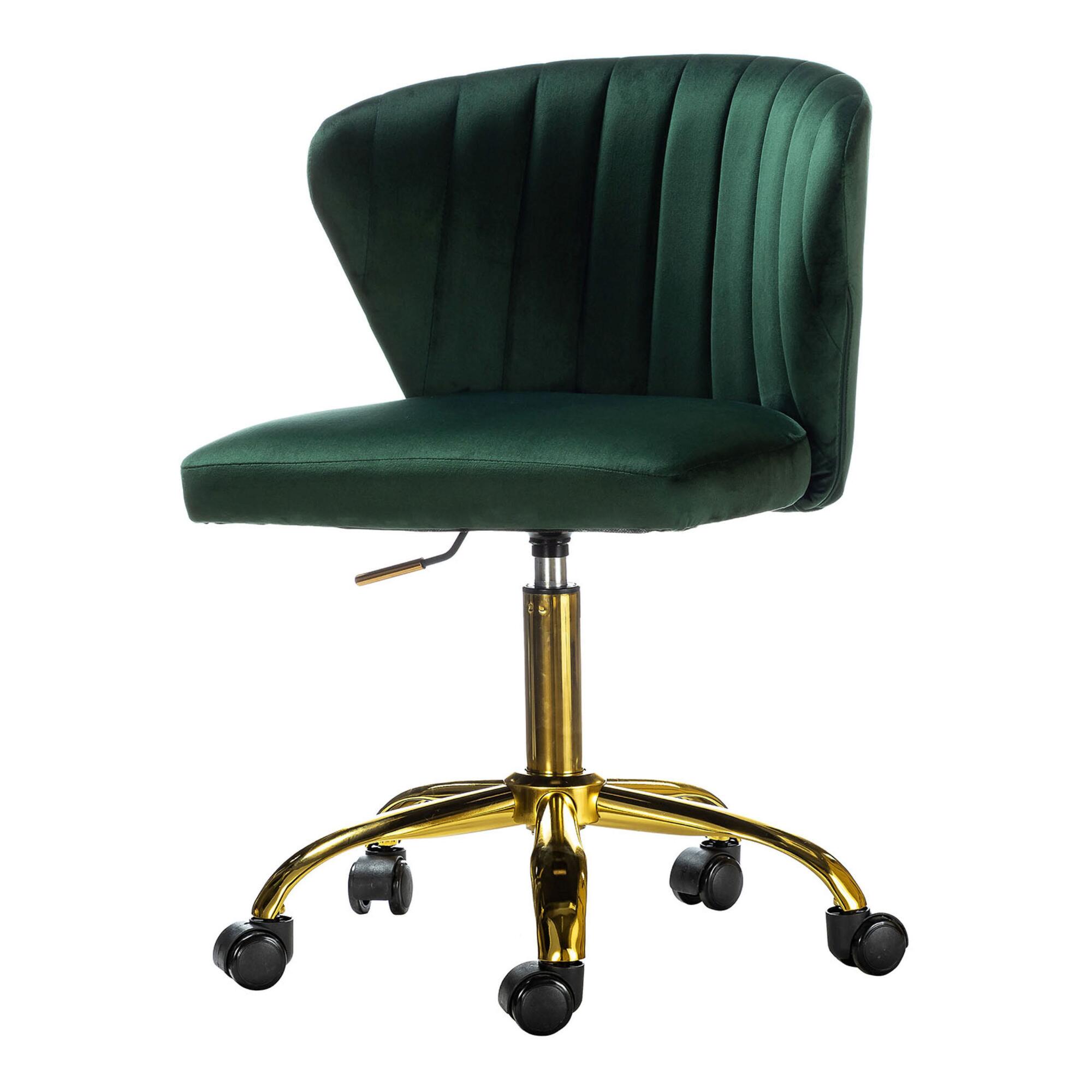 Velvet Channel Back Ollie Upholstered Home Office Chair: Natural by World Market