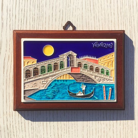Creazioni Luciano, Venezia/Venice, Italy Landscape, Souvenir | cm 10 X 15 | 4"X 6" in Ceramic Relief, Handmade Italy