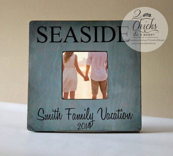 Family Beach Vacation Picture Frame, Personalized Trip Frame