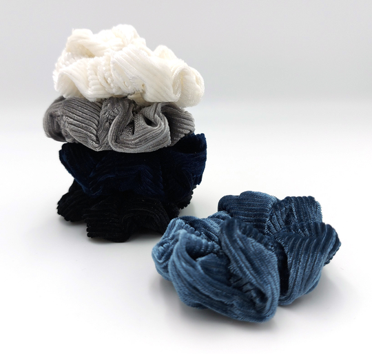 Scrunchies Set Of 5 Corduroy Velvet Small Hair Elastic For Women