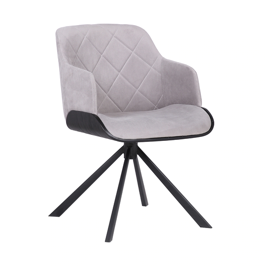 Armen Living Puma Contemporary/Modern Polyester/Polyester Blend Upholstered Arm Chair (Metal Frame) in Gray | LCPUCHGRBL