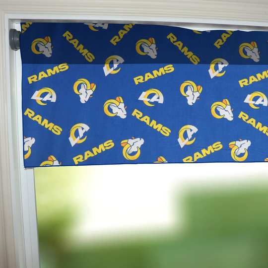La Rams Football Sports Valance & Curtain 58" Wide