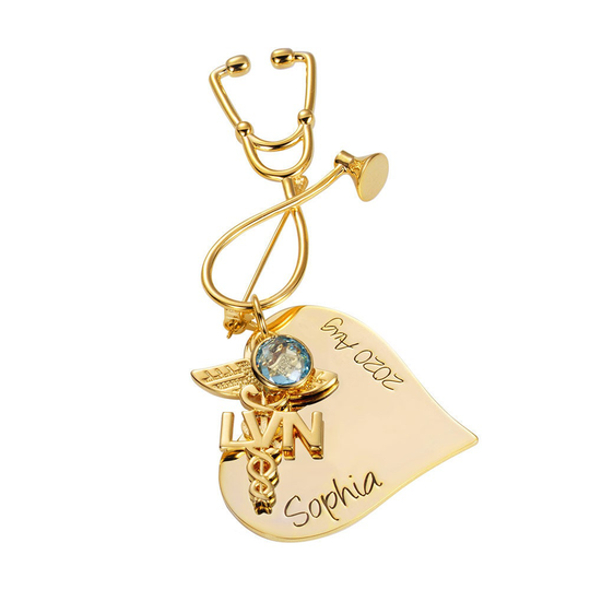 Doctors & Nursing Pin For Pinning Ceremony, Gift Nurse, For Doctor, Stethoscope Name Pins, Md, Rn, Lpn, Lvn, Bsn, Pt, Ot