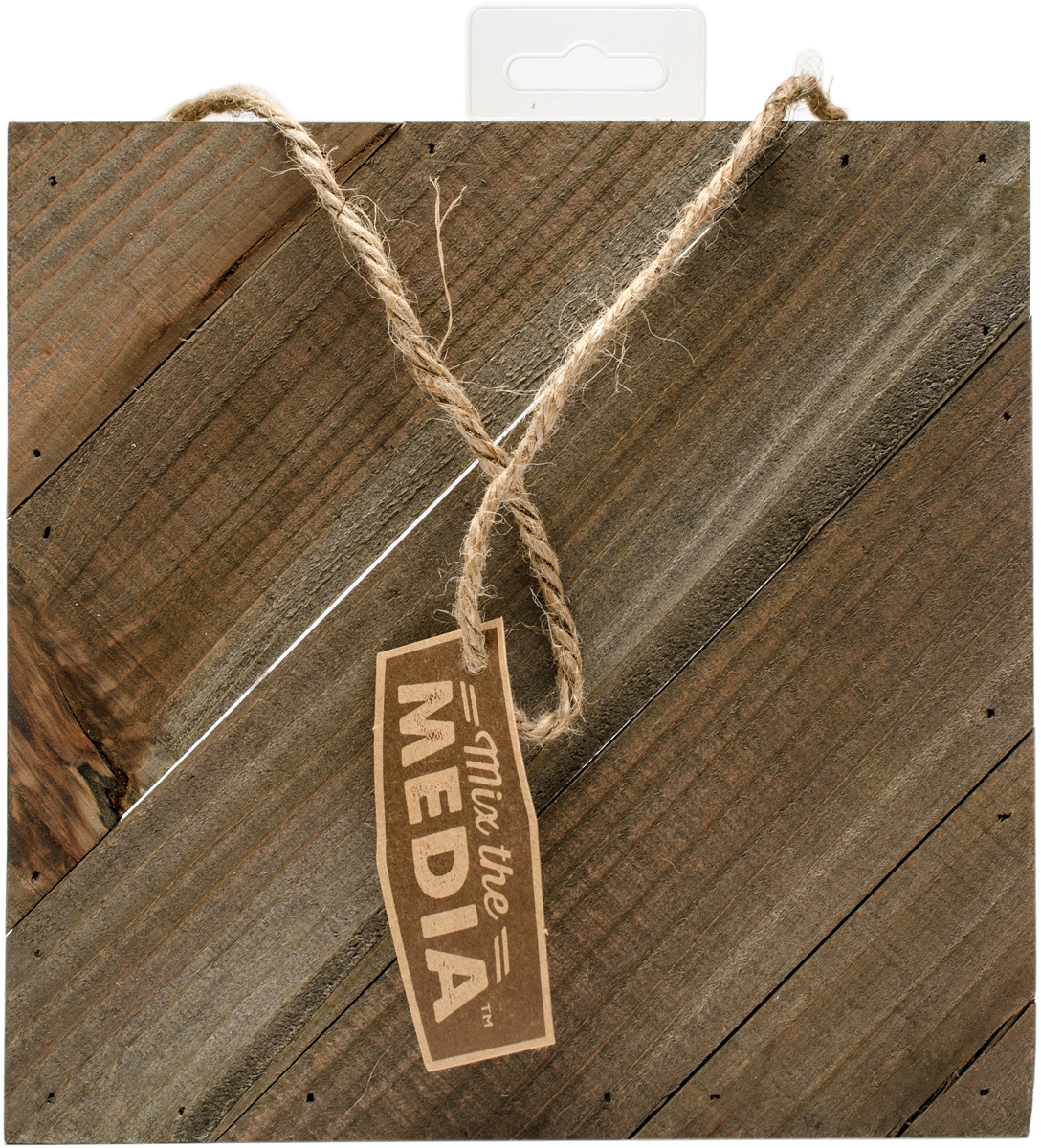 Jillibean Soup Mix the Media Diagonal Wooden Plank-8"X8" Dark(4x$7.01)