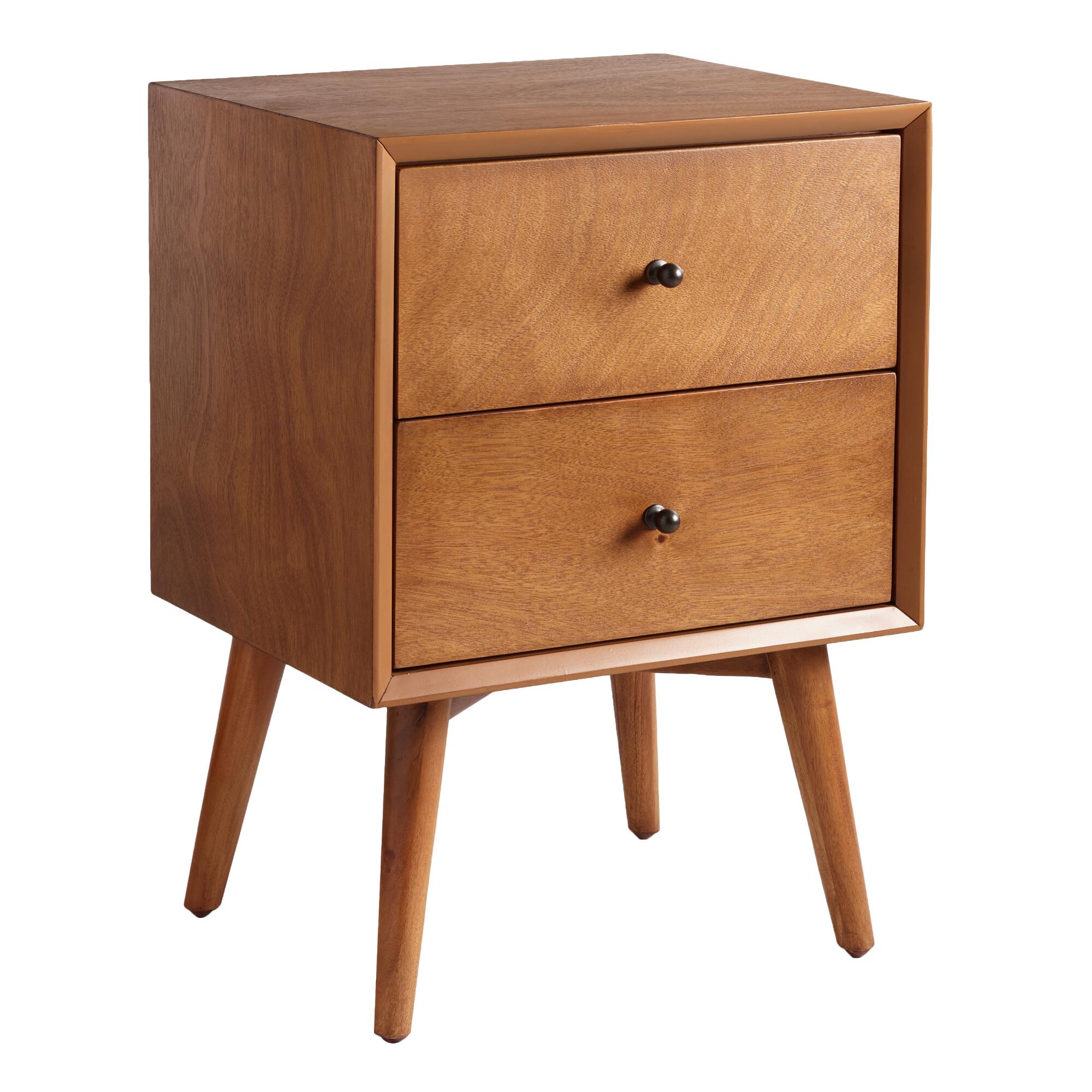 Acorn Wood Brewton Nightstand with Drawers: Brown by World Market