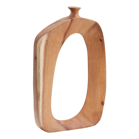 Large Suar Wood Abstract Decor: Brown by World Market