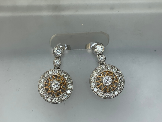Estate 14Kt .60Cttw Diamond Earrings