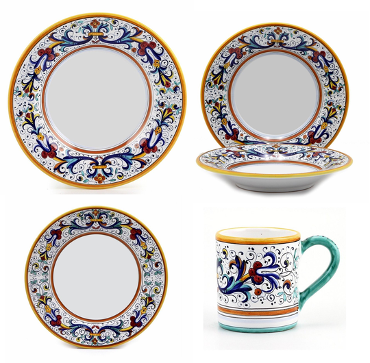Ricco Deruta 4 Pieces Place Setting - White Center