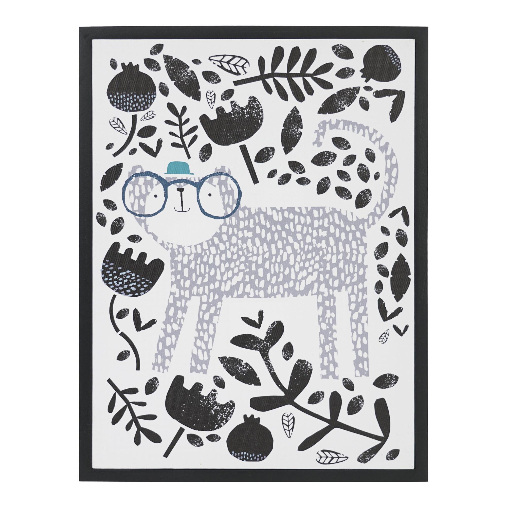 Monkey Garden By Genine Delahaye Framed Canvas Wall Art: Multi by World Market