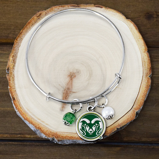 Colorado State University Adjustable Bangle Bracelet - Officially Licensed Ncaa Rams Csu
