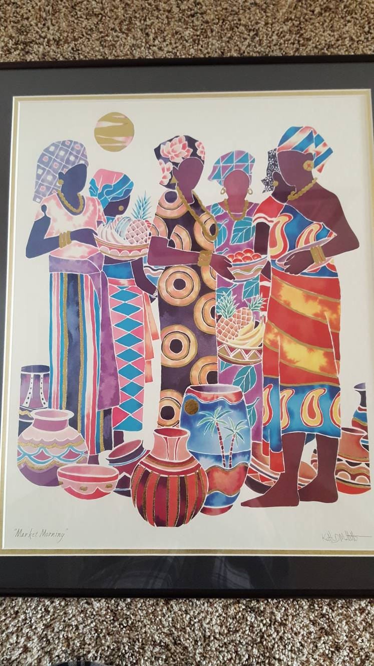 Keith Marlett Signed Litho Morning Market