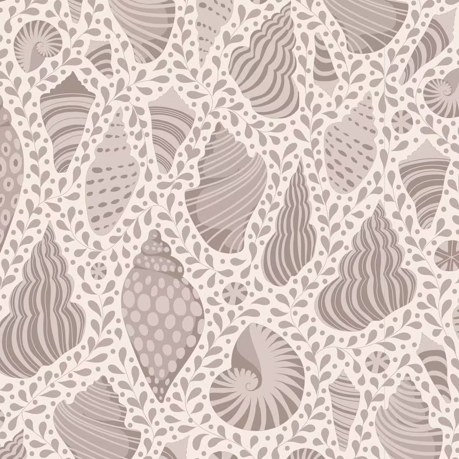 Cotton Beach Blender - Shells Grey | Sold in 1/2 Yard Increments