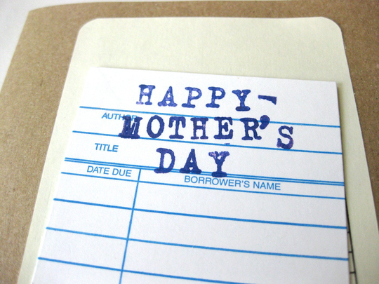 Mother's Day Card // Library & Book Theme