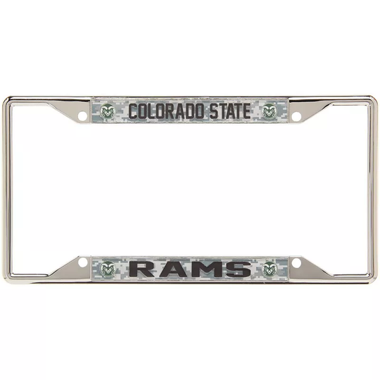 Colorado State Rams Digital Camo Acrylic Inlay License Plate Frame, Multicolor