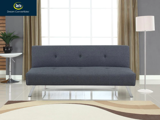 Serta Sutton Casual Charcoal Polyester/Blend Sofa in Gray | SOP3SSFCC