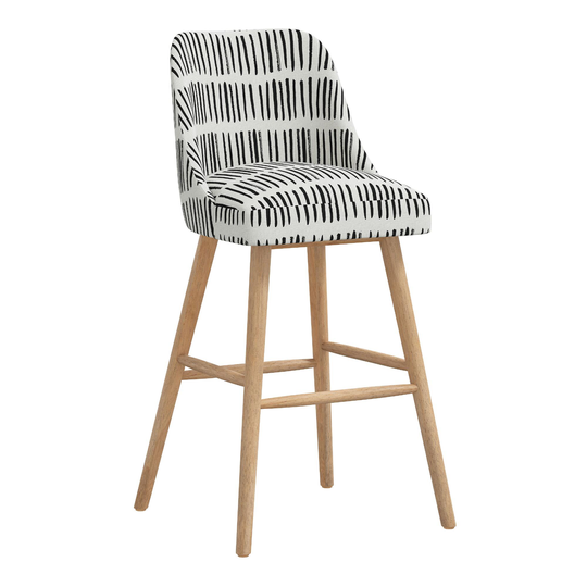 Print Kian Upholstered Barstool: Pink by World Market