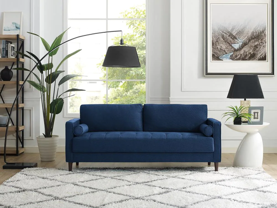 Lifestyle Solutions Casual Navy Blue Polyester/Blend Sofa | LSLA505NBL