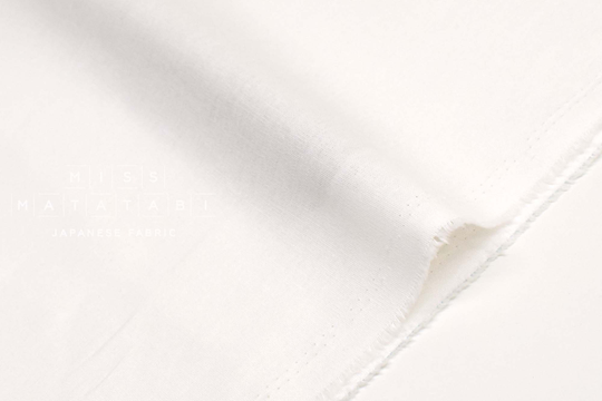 Japanese Fabric Linen Blend Canvas Solids - Off White 50cm